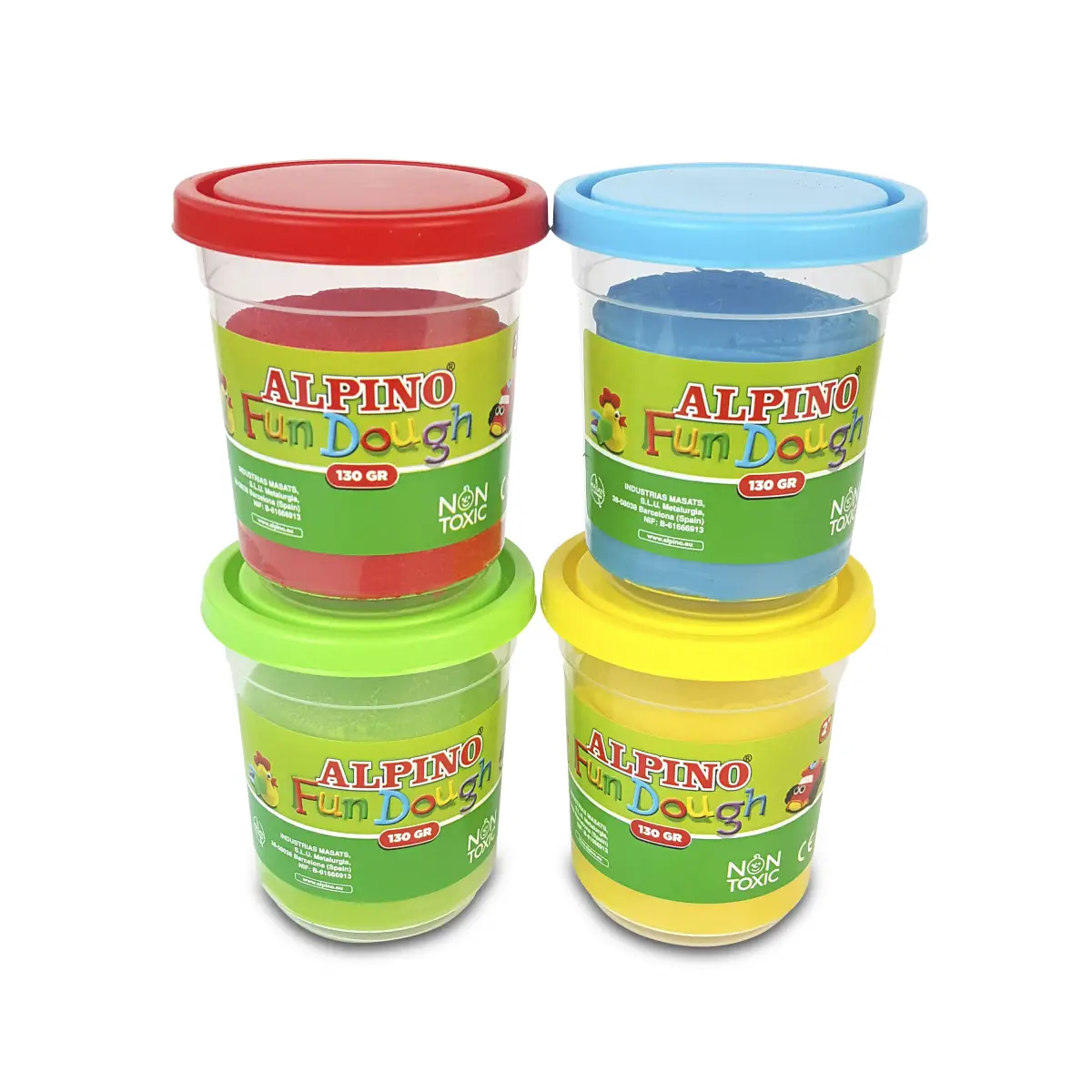 Alpino 4 Renk Oyun Hamuru Seti - 520 Gr.