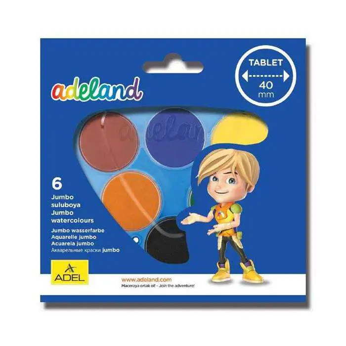 Adeland 6 Renk Jumbo Sulu Boya